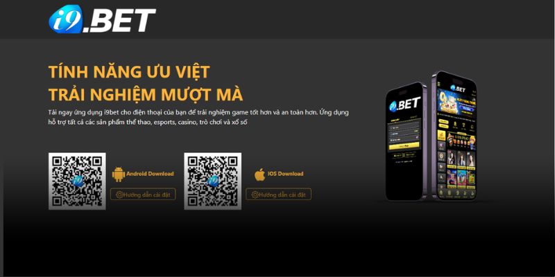 Giao diện web chứa mã QR và link tải App