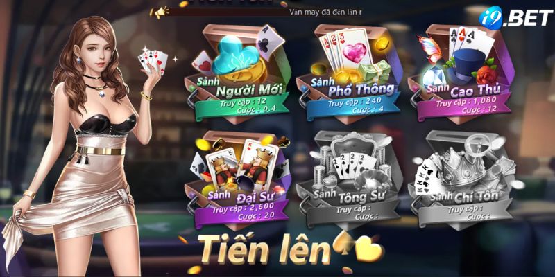 Giao diện game bài 3D tiến lên miền Bắc tại i9BET